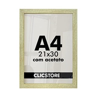 Kit 10 Molduras A4 com Acetato e Fundo em Madeira Maciça - Carvalho - imagem 2
