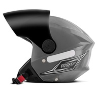 Capacete Aberto Mixs Way Prata TAM 56 com Viseira Fumê - Segurança e Estilo - imagem 1