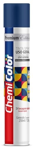 Chemicolor Tinta Metálica Preto 250ml - Acabamento Elegante e Duradouro para Artesanato e Decoração - imagem 2
