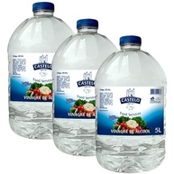Castelo Vinagre Transparente 15L (Kit 3x5L) – 4% Acidez Para Saladas e Limpeza - imagem 1