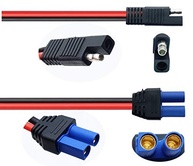 Adaptador Cabo SAE para EC5 Fêmea: Conexão Rápida e Segura para Baterias Automotivas e Painéis Solares (15cm, 12AWG) - imagem 4