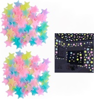 100 Estrelas Luminosas Fluorescentes Adesivas - Brilham no Escuro | Decoração Infantil e Quarto - imagem 1