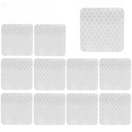 20 Adesivos Refletivos de Segurança: Visibilidade Noturna para Veículos e Bicicletas (Branco 4x4cm) - imagem 2