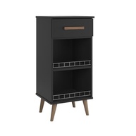 Balcão Fruteira com Suporte para Galão de Água e Armário - Design Moderno Pé Palito Preto - imagem 2