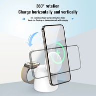 Carregador Wireless 3 em 1: iPhone, Apple Watch e AirPods - imagem 3