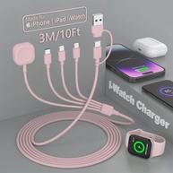 Cabo 4 em 1: Carregador Apple Watch, iPhone e AirPods - imagem 3