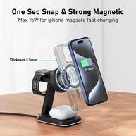 Carregador 3 em 1 MagSafe: Apple Watch, AirPods e iPhone - imagem 4