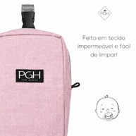 Mini Bolsa Maternidade Térmica Rosa com Alça para Carrinho – Porta Mamadeira e Fraldas BabyGo - imagem 5