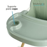Cadeira de Alimentação Premium Multmaxx com Altura Ajustável e Até 15kg - Conforto e Segurança para seu Bebê (Verde) - imagem 5