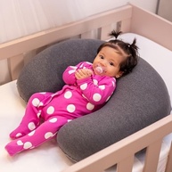 Almofada de Amamentação Ergonômica com Capa Removível e Lavável – Conforto Total para Mamãe e Bebê (Azul Bebê) - imagem 4