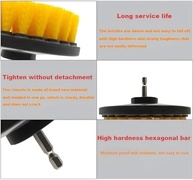 Conjunto de Escovas LXQTAO para Limpeza Profunda de Carros e Casa - Versátil e Durável (Amarelo 5 Peças) - imagem 4