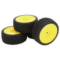Pneus de Borracha Domary para Carros Esportivos 1/10: Grip Superior e Durabilidade (Amarelo) - imagem 4