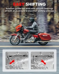 Amazicha Black Shift Linkage: Precisão e Estilo para sua Harley Davidson Softail e Touring - imagem 4