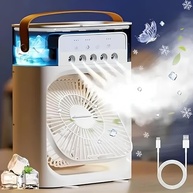 Ventilador Portátil 3 em 1 com Umidificação e LED - Refresque seu Ambiente com Estilo - imagem 4