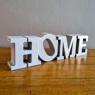 Enfeite Palavra Home em Plástico Cinza - Decoração Moderna para Estantes e Ambientes - imagem 3