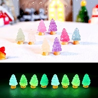 8 Ornamentos de Natal Brilhantes em Resina | Decoração Festiva para Árvore, Mesa e Ambientes Internos - imagem 1