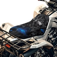 SEANATIVE Capa de Assento ATV Wolf American Flag: Proteção e Estilo para seu Quadriciclo - imagem 1