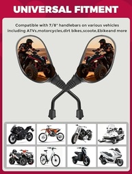 Espelhos Retrovisores Universais para ATV e Moto - Compatibilidade Ampla e Ajuste 360° - imagem 5