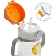 Copo com Válvula Anti-Cólica da Buba - Design Leãozinho com Alça e Canudo Ergonômico - imagem 4