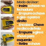 Trava Alarme Cadeado Antifurto para Moto e Bike: Proteção Sonora e Segurança Máxima! - imagem 5