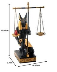 Estátua de Anúbis Escalas da Justiça - Coleção Verão Preto e Dourado - imagem 3