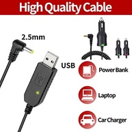 Carregador Baofeng USB e Veicular 2.5mm para Baterias BL-5L, BL-8 (3800mAh) - UV-5R, UV-82, AR-152 - imagem 4