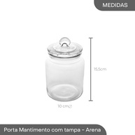 Porta Mantimento em Vidro com Tampa Arena 750ml - LYOR | Frescor e Estilo para sua Cozinha - imagem 4