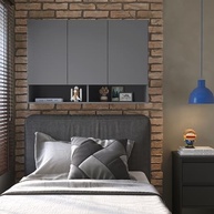 Armário Multiuso Aéreo Milão 3 Portas - Organize com Estilo e Praticidade - imagem 3
