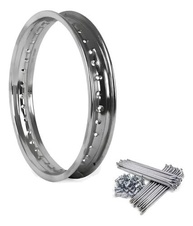 Kit Aro 19x1.85 + Raios 4mm para Roda Dianteira Bros 125, 150 e 160 - Performance e Durabilidade - imagem 1