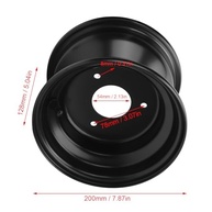 Roda Aro 16x8 00-7 em Alumínio Reforçado para ATV, UTV e Kart - Preta - imagem 3