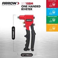 Ferramenta de Rebite Arrow RT188M: Rebites com Uma Mão, Fácil e Rápido! - imagem 3