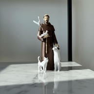 Estátua de São Francisco de Assis com Animais – Bênção e Proteção para sua Casa e seus Pets - imagem 5