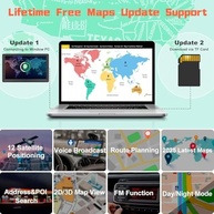 Navegador GPS 23" para Caminhão e Carro: Mapas 2025 EUA/CA/MX, Atualizações Vitalícias e Alertas de Radar - imagem 4