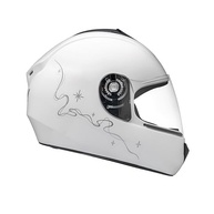 Capacete Moto Infantil Fly Young Belle Branco e Prata: Segurança e Estilo para Pequenos Aventureiros! - imagem 2