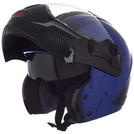 Capacete Mixs MX Captiva Robocop Azul: Segurança e Estilo com Viseira Solar Integrada - imagem 2