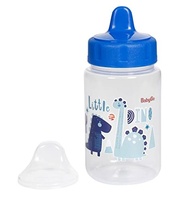 Copo Infantil com Tampa e Válvula 340ml Dinossauro Azul - Segurança e Diversão para Bebês +6m - imagem 3