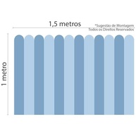 Adesivo de Parede Infantil Cerca Quarto Cerquinha Azul 150x100cm - Decoração Segura e Divertida - imagem 3