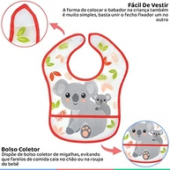 Babador com Bolso Coala Colorido da Buba - Proteção e Estilo para Bebês - imagem 5