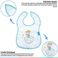 Babador Impermeável Astronauta Clingo - Proteção Divertida e Lavável para Bebês - imagem 5