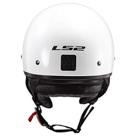 Capacete LS2 Bagger Moto Meio Capacete - Estilo e Segurança em Branco Pérola Brilhante - imagem 5