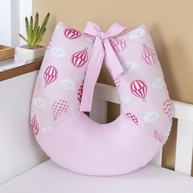 Almofada de Amamentação Bebê com Design Nuvem e Balão Rosa - Conforto e Estilo para Mães Modernas - imagem 2