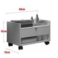 Armário de Banheiro Gabinete Prisma com Gaveta, Nicho e Rodinhas – Design Moderno e Funcionalidade - imagem 4