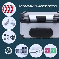 Bau de Moto 60L Universal em Alumínio: Segurança e Espaço para 2 Capacetes - imagem 3