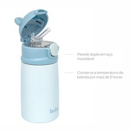 Copo Térmico Buba Ursinho Azul - Parede Dupla para Bebês e Crianças - imagem 4