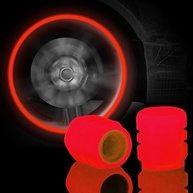 Kit 4 Tampas de Bico de Pneu que Brilham no Escuro - Estilo e Segurança para Carro, Moto e Bike! - imagem 1