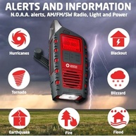 Rádio de Emergência Eton Odyssey: Multibanda, Bluetooth, RDS e Alerta Meteorológico em Vermelho Vibrante - imagem 4