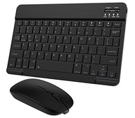 Combo de teclado e mouse Bluetooth ultrafino, portátil, recarregável, teclado sem fio para tablet Android, celular, smartphone, iPhone, iPad mini, Pro Air 10.2 10.9 11 12.9 33.0 cm (preto) - imagem 1