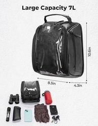 Bolsa de Tanque KEMIMOTO 7L: Magnética, Impermeável e com Tela Touch para Motos - imagem 3