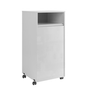 Aparador Escondedor de Botijão com Rodízios e Porta - Design Moderno Branco - imagem 5
