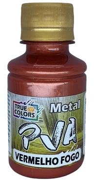 Tinta PVA Metálica True Colors 100ml - Efeito Brilhante e Duradouro para Artesanato e Projetos Criativos - imagem 1